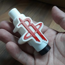 houston foguetes bocal shisha narguilé bico esquichar fumaça basquetebol 3d print model - Mito3D