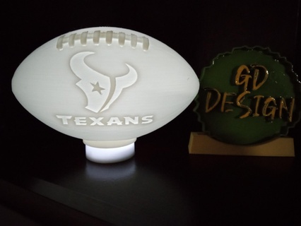 houston texans 3d football tealight 3d print model - Mito3D