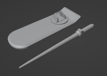 fareyle üzerine gelme yazı tahtası lazer kılıç uçan kaykay kılıcı ışın 3d print model - Mito3D