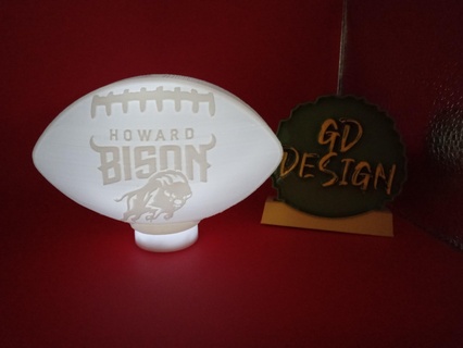 howard bison university football light 3d print model - Mito3D