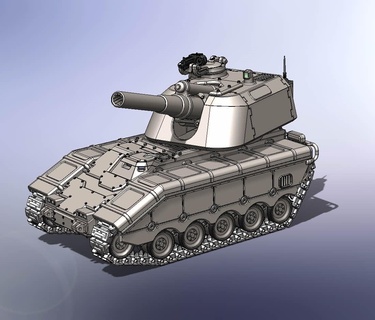 howitzer tank predator mk3 28mm wh 40 k 30 horus heresy rhino war hammer marine turret 3d print model - Mito3D