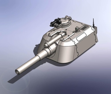 howitzer turret predator mk3 tank 28mm wh 40 k games necromund underhive zone mortalis terrain war hammer space marine 3d print model - Mito3D