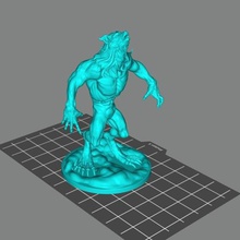 howling werewolf game wolf 3d print model - Mito3D