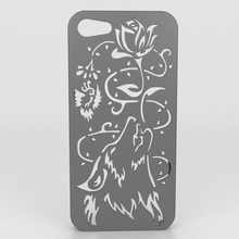 howling wolf iphone 5 5s art case protect drop accident apple 3d print model - Mito3D