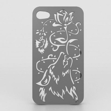howling wolf iphone case 6 6s art protect drop accident apple 3d print model - Mito3D
