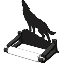 howling wolf rolo de papel higiênico titular a casa wc 3d print model - Mito3D
