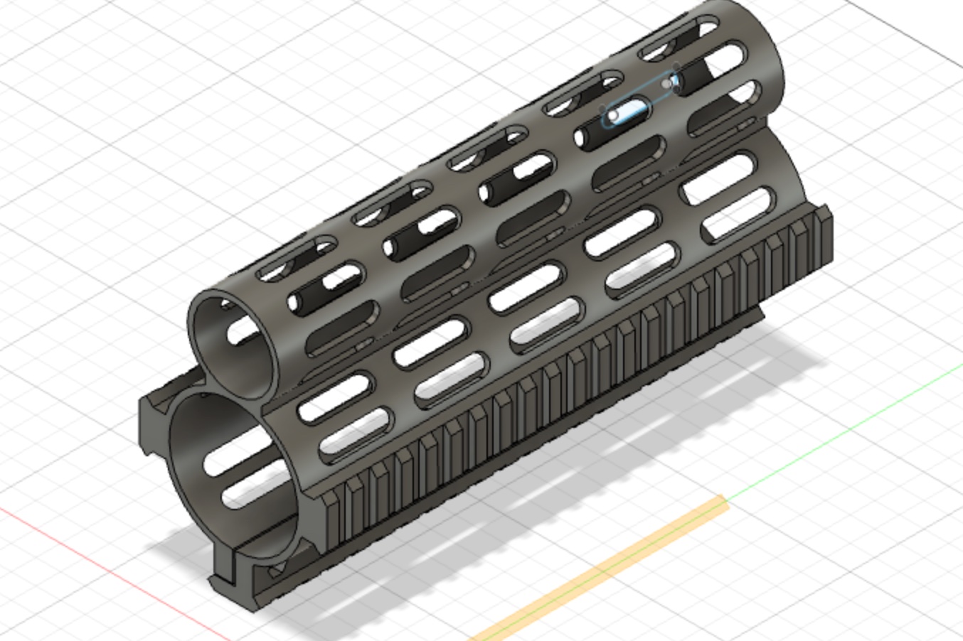 hp max picatinny 205mm 3 rails Gadget aea hpmax 3D print model - Mito3D