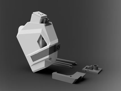 hpa ángulo adaptador glock aap01 speedsoft arisoft m4 3d print model - Mito3D
