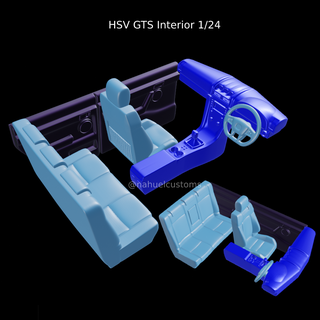 hsv gts interni 1 24 modello macchina fessura rc pressofuso personalizzato kit posto sedere pannello controllo 3d print model - Mito3D