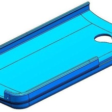 htc case - flat gadget mobile phone 3d print model - Mito3D