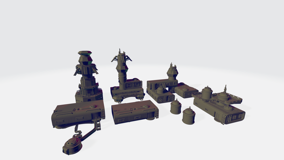 hub modules epic epic40k sci-fi cygnusm cytilez cy-tilez terrain modular barracks moon base 3d print model - Mito3D