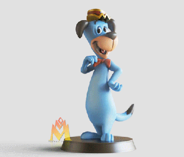 airelle chien fanart standing pose figurine courage lâche Bugs lapin 80's dessin animé Noël mignonne canin enterrer afficher sculpture anime 3d print model - Mito3D