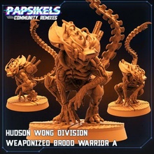 hudson wong weaponized xeno brood warrior game cyberpunk operator 3d print model - Mito3D