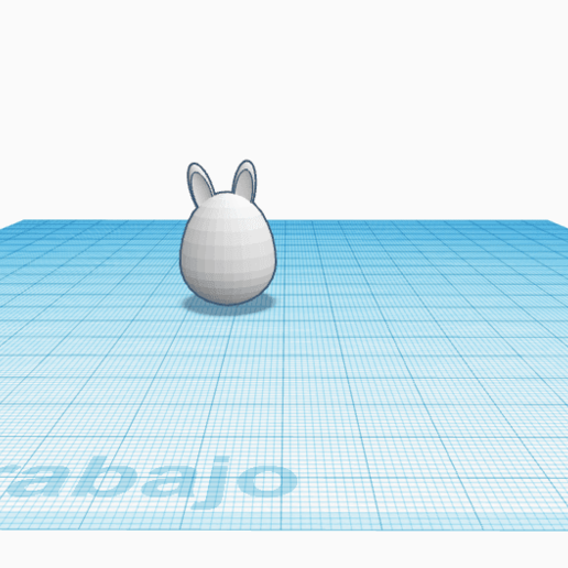 huevo con orejas conejo pascua art orecchie uovo la pasqua arte 3D print model - Mito3D