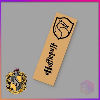 hufflepuff bookmark - harry potter bookmarks separator hogwarts slytherin ravenclaw gryffindor houses magic magicians books reading 3d print model - Mito3D
