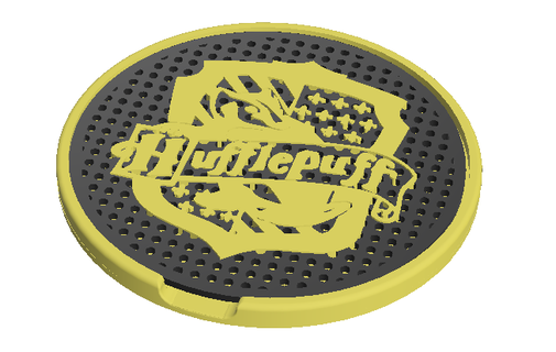 hufflepuff bardak altlıkları 3d print model - Mito3D