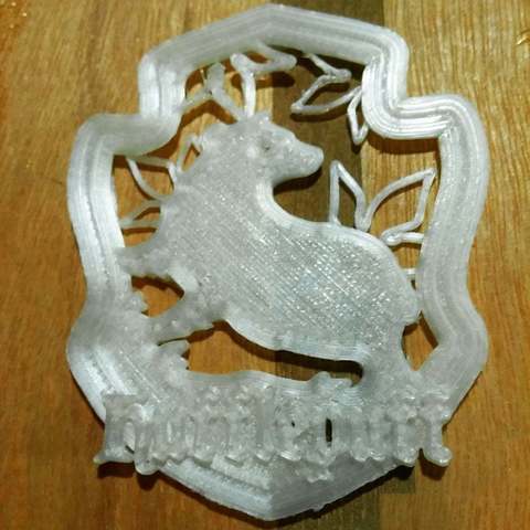 hufflepuff crest fashion accessories 3D print model - Mito3D
