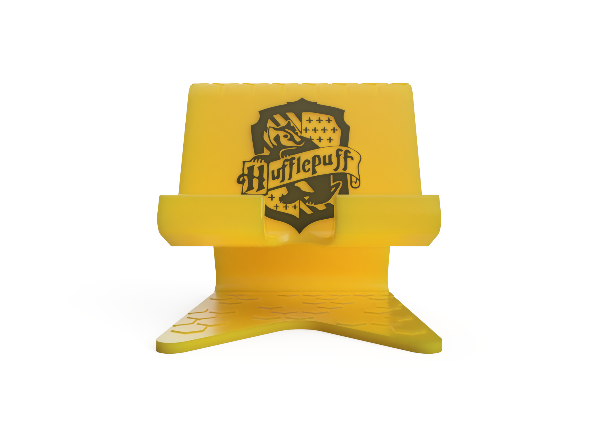 hufflepuff harry potter cell phone stand 3D print model - Mito3D