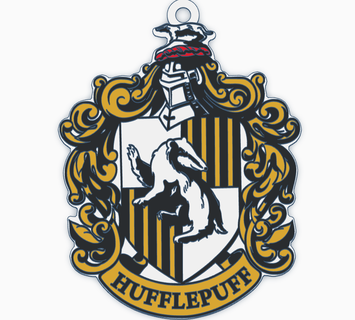 hufflepuff house coat arms keychain harry potter gryffindor hogwarts loyalty courage saga fans details 3d printing stl collectible shield pride nobility gift friendship design jewel recollection 3d print model - Mito3D