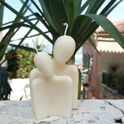 abbraccio candela 3d arte home decor casa arredamento amore 3d print model - Mito3D