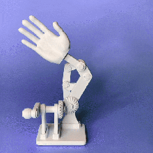 Kocaman dalgakıran Sanat dişliler mühendislik kinetik heykel hareketli mekanik mekanizma oyuncak bağlantı el büyük 3d print model - Mito3D