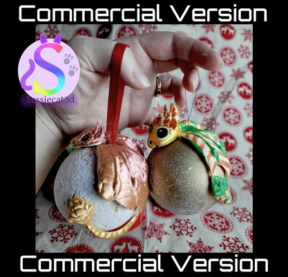 hugging dragon ornaments commercial version christmas xmas baubbles ornament mini baby candy 3d print model - Mito3D