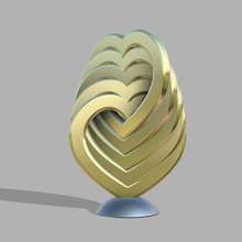 hugging hearts art ball toy alambrator 3d print model - Mito3D