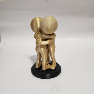 abraçando abraço amar afeição troféu personagem manequim pose 3d print model - Mito3D