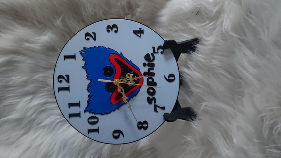 huggy wuggy sophie clock Home poppyplaytime 3d print model - Mito3D