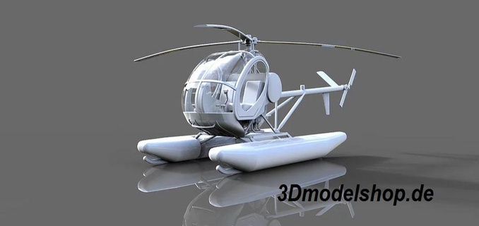 Hughes 269 calypso helikopter gemi model yapımı çeşitli 3d print model - Mito3D