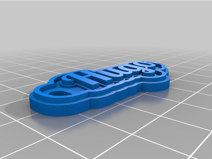 hugo key ring 3d print model - Mito3D