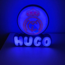 hugo real Madrid LED lámpara 3d print model - Mito3D