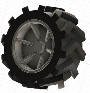 Huina 583 amewi roda loader areia cascalho pneu carregador 3d print model - Mito3D