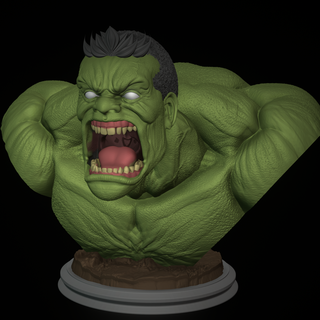 ponton 3d buste Jeu freestl libre merveille vert Hulk 3d print model - Mito3D