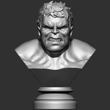 hulk buste art vengeur de marvel tête 3d print model - Mito3D