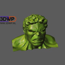 hulk buste art avengers le bande-dessinée la bande dessinée de marvel comics pas soutien support sculpter sculpture statue supportless sculptures 3d print model - Mito3D