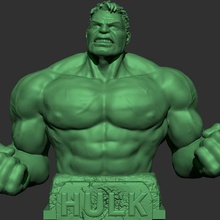 hulk bust art marvel avengers 3d print model - Mito3D