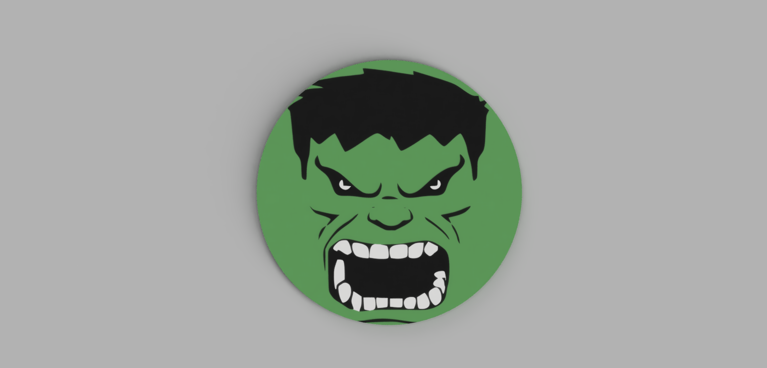 hulk sottobicchiere 3D print model - Mito3D