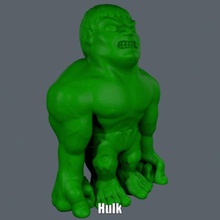 hulk easy print di alcun supporto art avengers cartone animato figura la marvel modello scultura supportless 3d print model - Mito3D