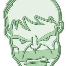 hulk face cookie cutter tool 3d print model - Mito3D