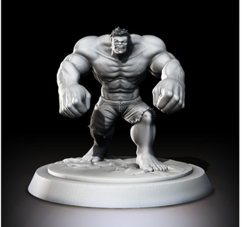 hulk estatueta vingador estátua 3d print model - Mito3D