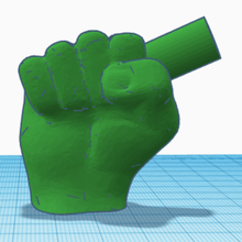 hulk fist bong hookah shisha nozzle 3d print model - Mito3D