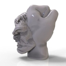 ponton poing visage 3d print model - Mito3D