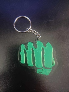 hulk fist keychain - haymaker version marvel punch green 3d print model - Mito3D