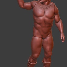 Hulk hogan Pose wwf 3d print model - Mito3D