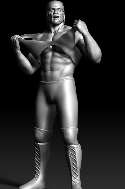 ponton hulk hogan wwe fanart wwf lutte combattant lutteur homme tête 3d print model - Mito3D
