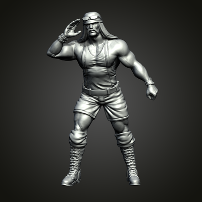 hulk hogan wwf gioco zombidi arte giocattolo miniatura giochi guerra serie wwe fantasia medievale cavaliere 3d print model - Mito3D