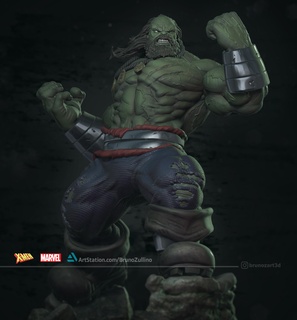 hulk mestre 2 cabeças maravilha herói Heróis 3d print model - Mito3D