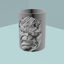 hulk pencil case 3d print model - Mito3D