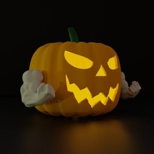 hulk pumpkin arms gadget arm halloween decoration jack-o-lantern jack lantern strong 3d print model - Mito3D